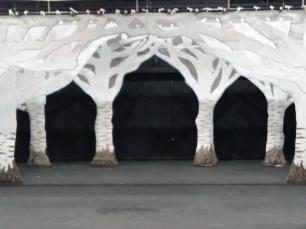 White Tree Cut Cloths x 2