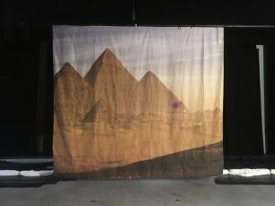 Pyramids painted cloth