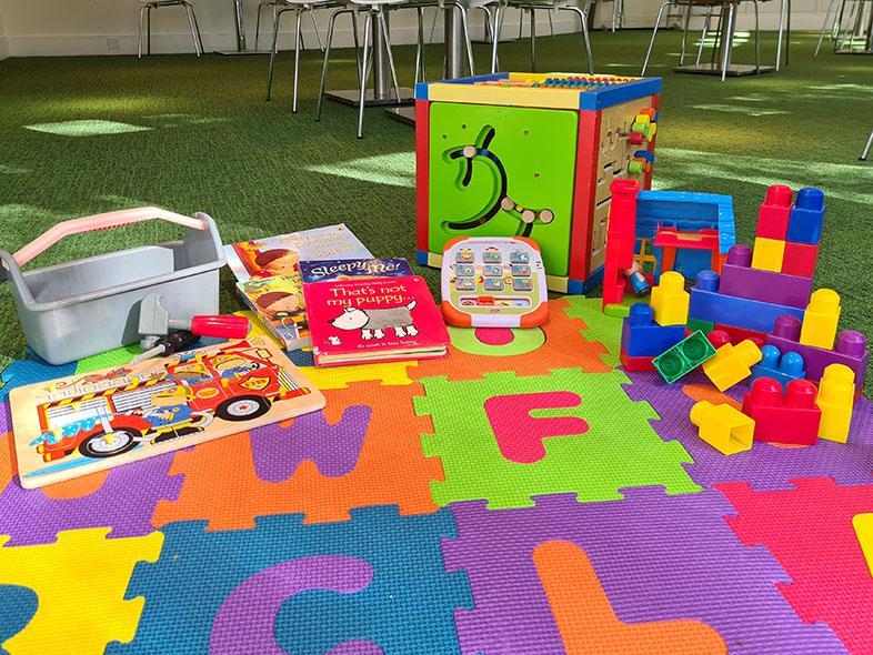 A selection of toys and games