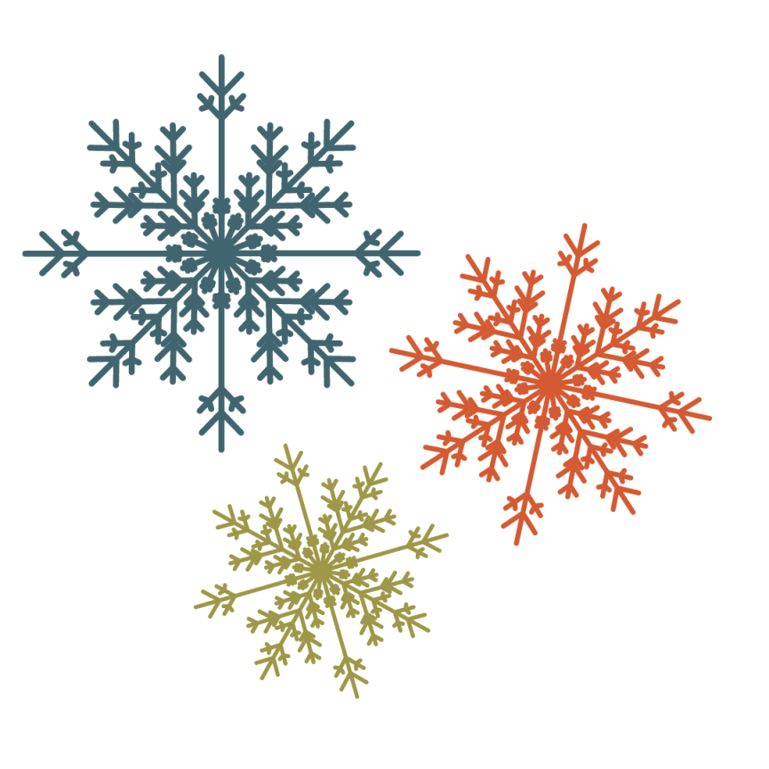 Three snowflakes