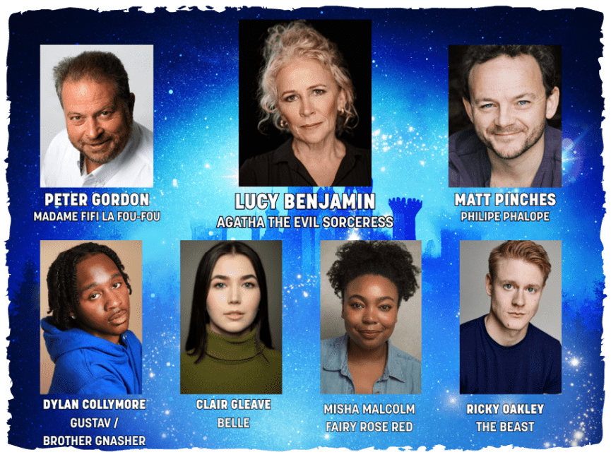 The full cast headshots for Beauty and the Beast