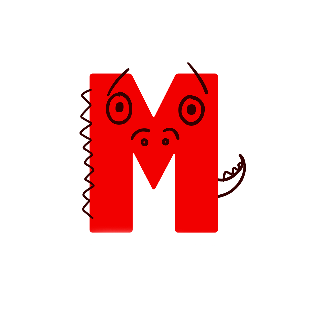 The Mischief logo with a dragon drawn over it.
