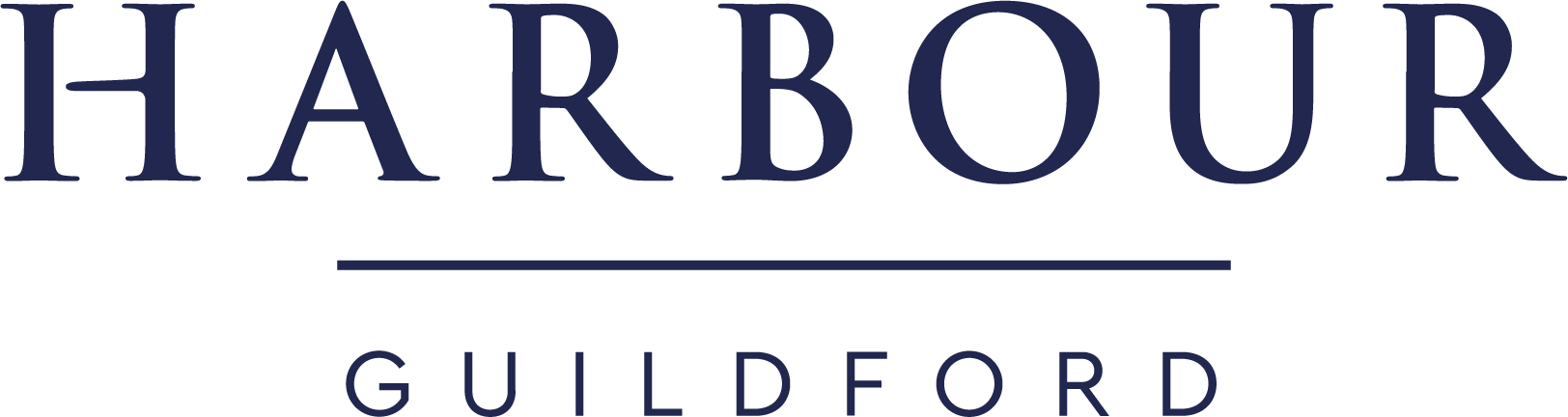 Harbour Hotel Guildford Blue Logo on white background
