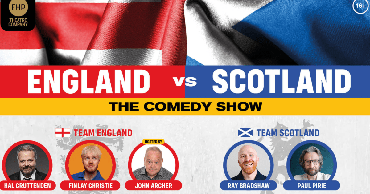 England V Scotland - The Comedy Show An epic duel of English comedians vs. Scottish comedians Sun 5 Jul 2026