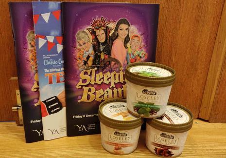 Show programmes and tubs of ice cream