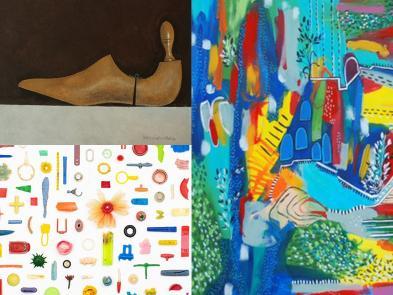 A selection of artwork from the Art Exhibition
