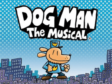 A cartoon drawing of a dog in a police style uniform 