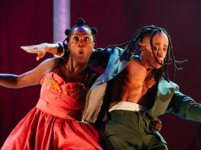 Image of 2 actors in Tristan & Yseult